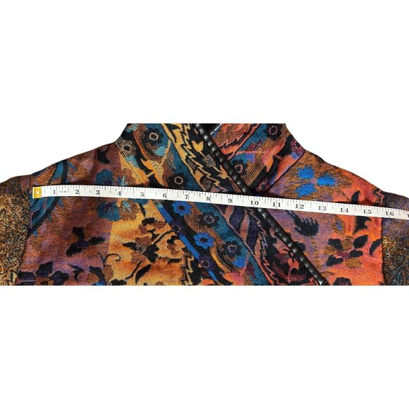 Parsley and Sage Large Jacket Artsy Boho Festival Floral Tapestry Pattern - Picture 6 of 11